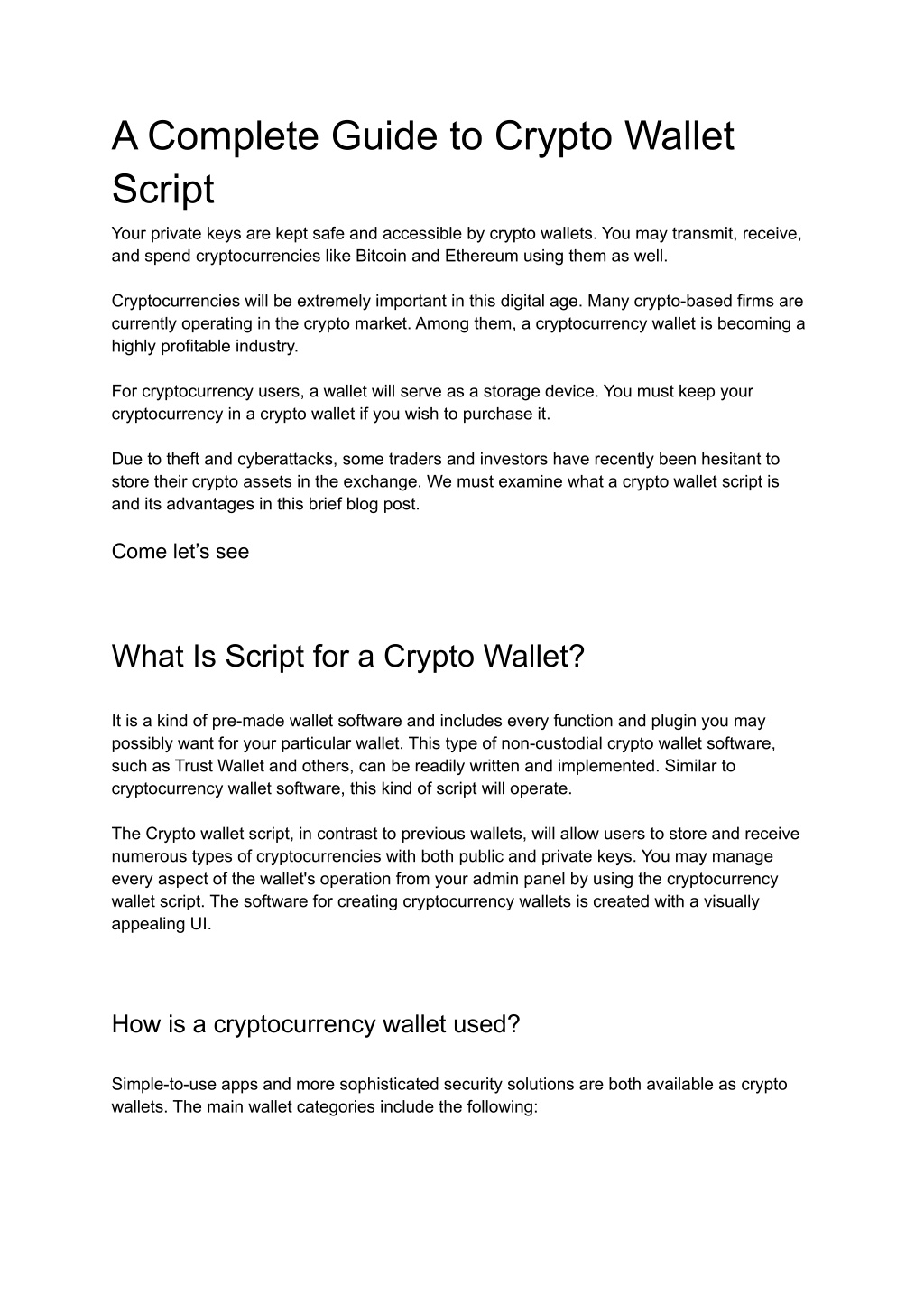 script to sell crypto wallet