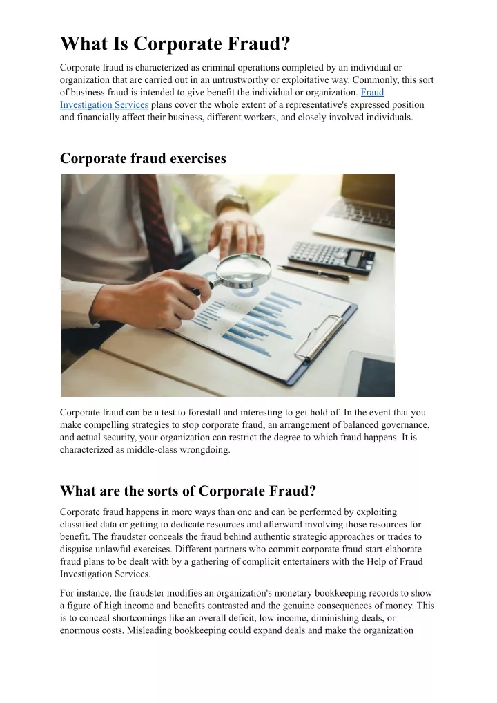 PPT - What Is Corporate Fraud.docx PowerPoint Presentation, free ...