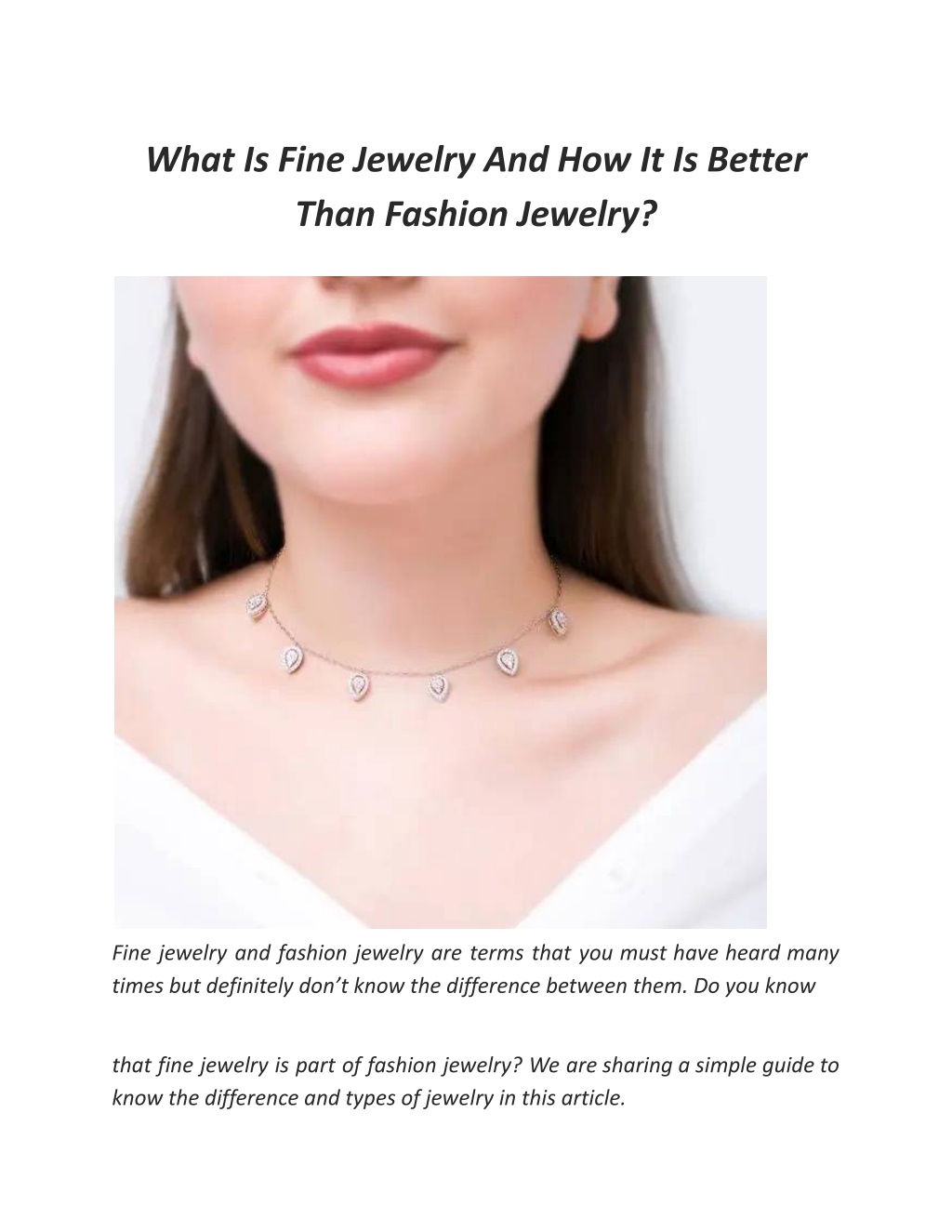 PPT What Is Fine Jewelry And How It Is Better Than Fashion Jewelry