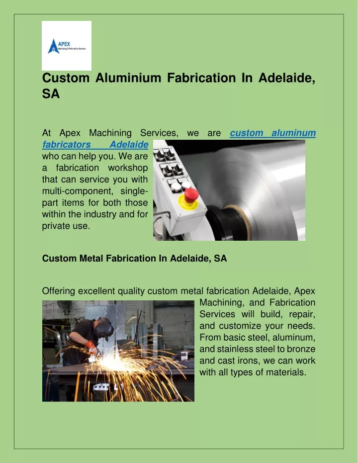 ppt-custom-aluminium-fabrication-in-adelaide-powerpoint-presentation