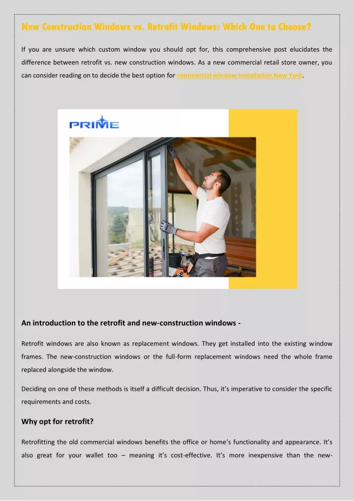 PPT - New Construction Windows Vs. Retrofit Windows Which One To Choose ...