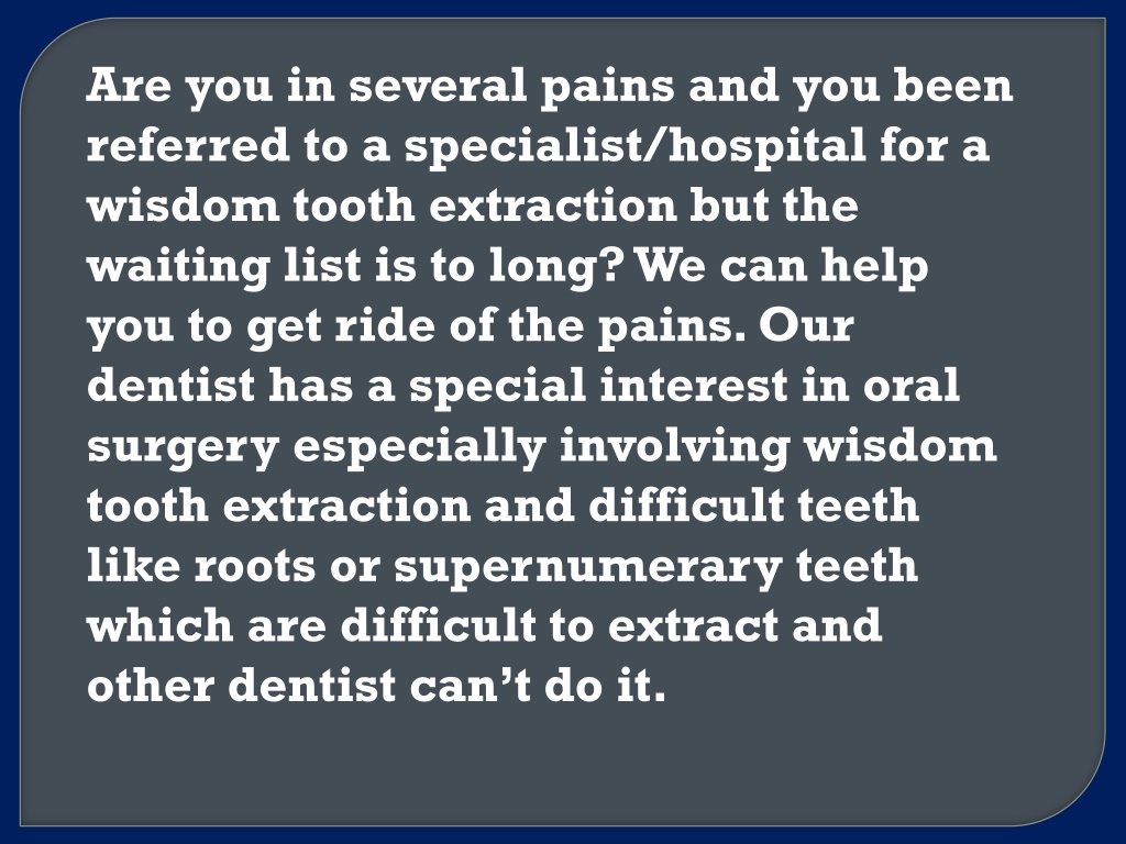 PPT - Wisdom teeth assessment At Dental Scan Centre PowerPoint ...