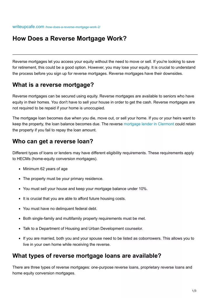 PPT How Does A Reverse Mortgage Work PowerPoint Presentation Free   Writeupcafe Com How Does A Reverse Mortgage Work 2 N 