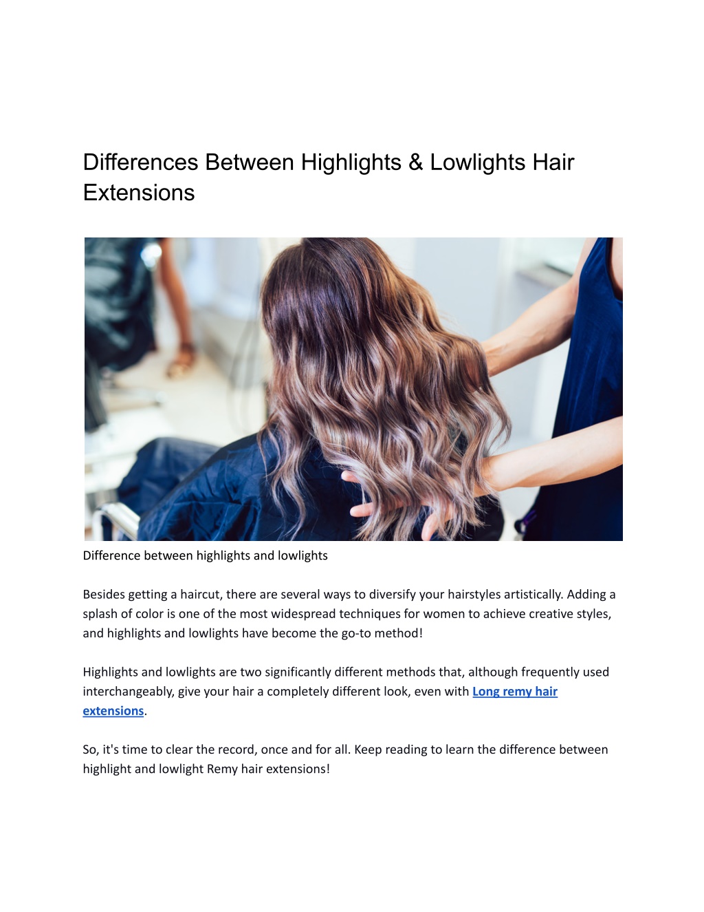 PPT - Hair Highlights & Lowlights Clip-In Hair Colors PowerPoint ...