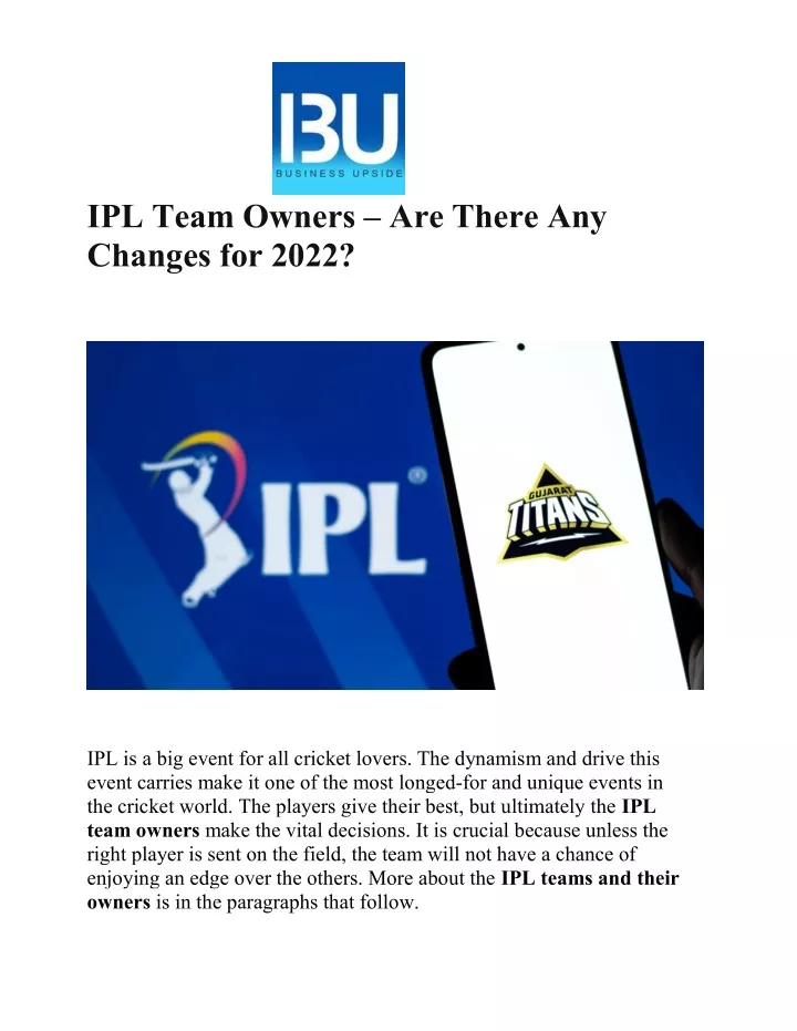 presentation on ipl 2022