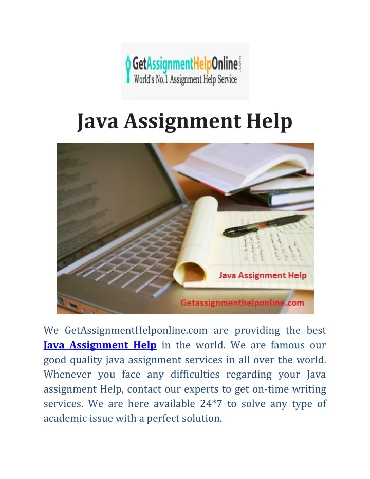 java assignment assistance