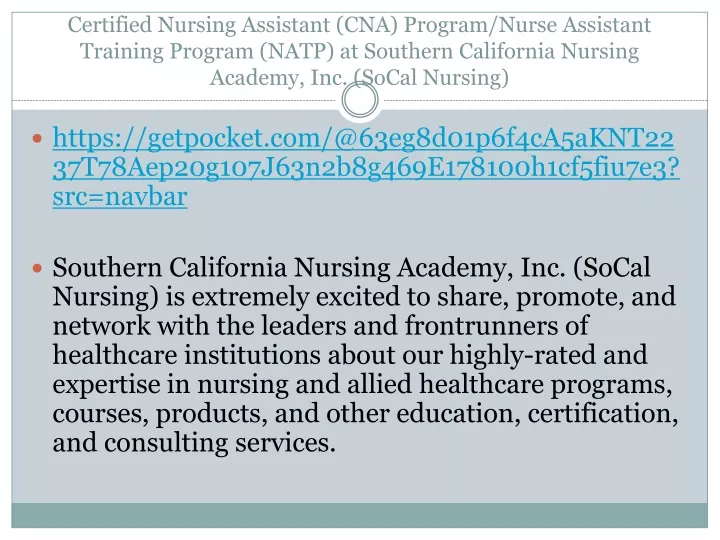 Ppt Certified Nursing Assistant Cna Program Nurse Assistant