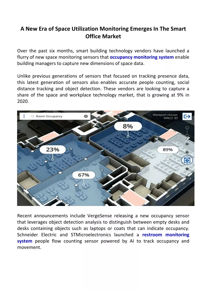 PPT - A New Era Of Space Utilization Monitoring Emerges PowerPoint ...