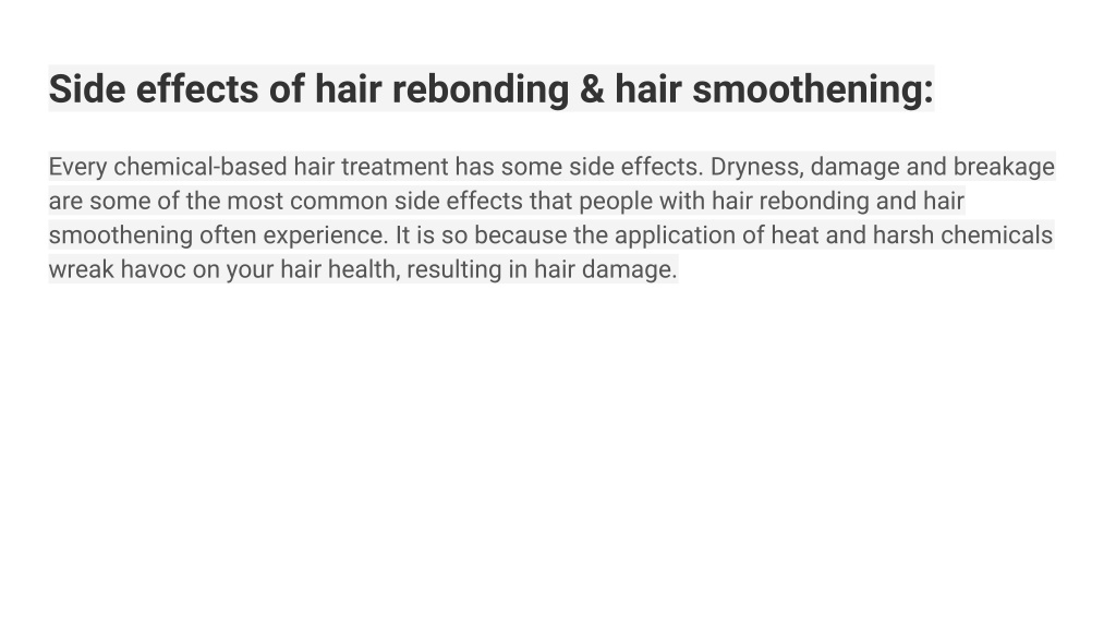 Ppt Hair Rebonding Vs Hair Smoothening Whats The Better Option Powerpoint Presentation 5134