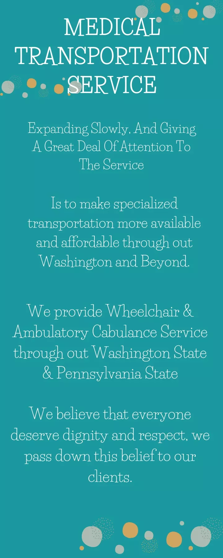 PPT MEDICAL TRANSPORTATION SERVICE Info PowerPoint Presentation