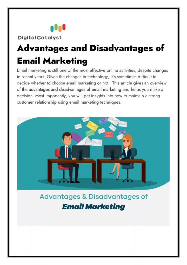 PPT Advantages And Disadvantages Of Email Marketing PowerPoint Presentation ID