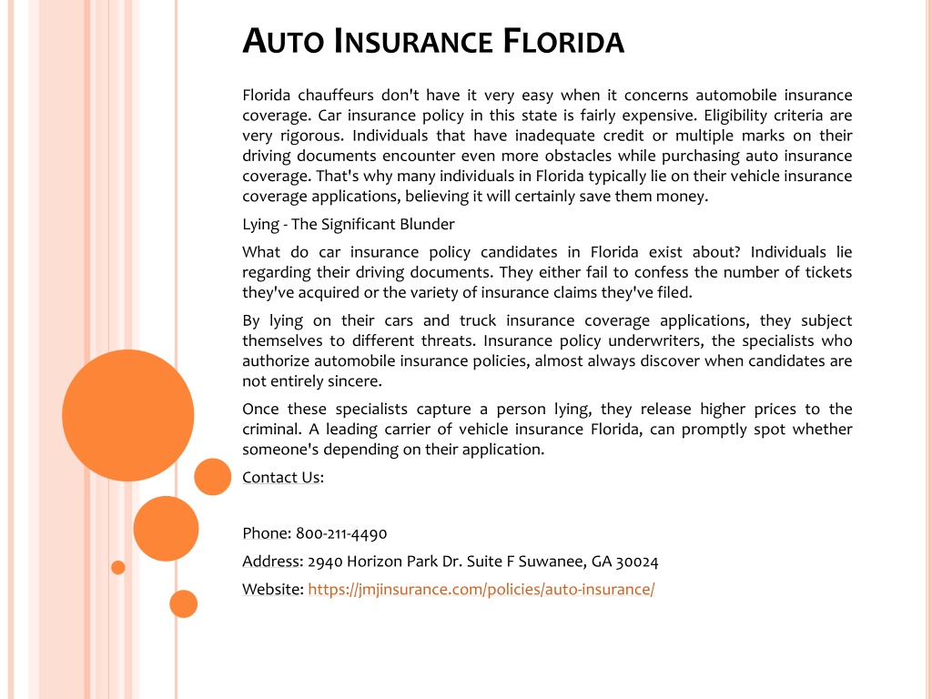 PPT - Auto Insurance Florida PowerPoint Presentation, free download