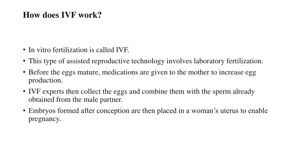 Ppt - Ivf Treatment For Successful Pregnancy Powerpoint Presentation 