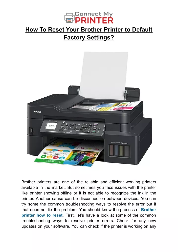 PPT - How To Reset Your Brother Printer to Default Factory Settings ...