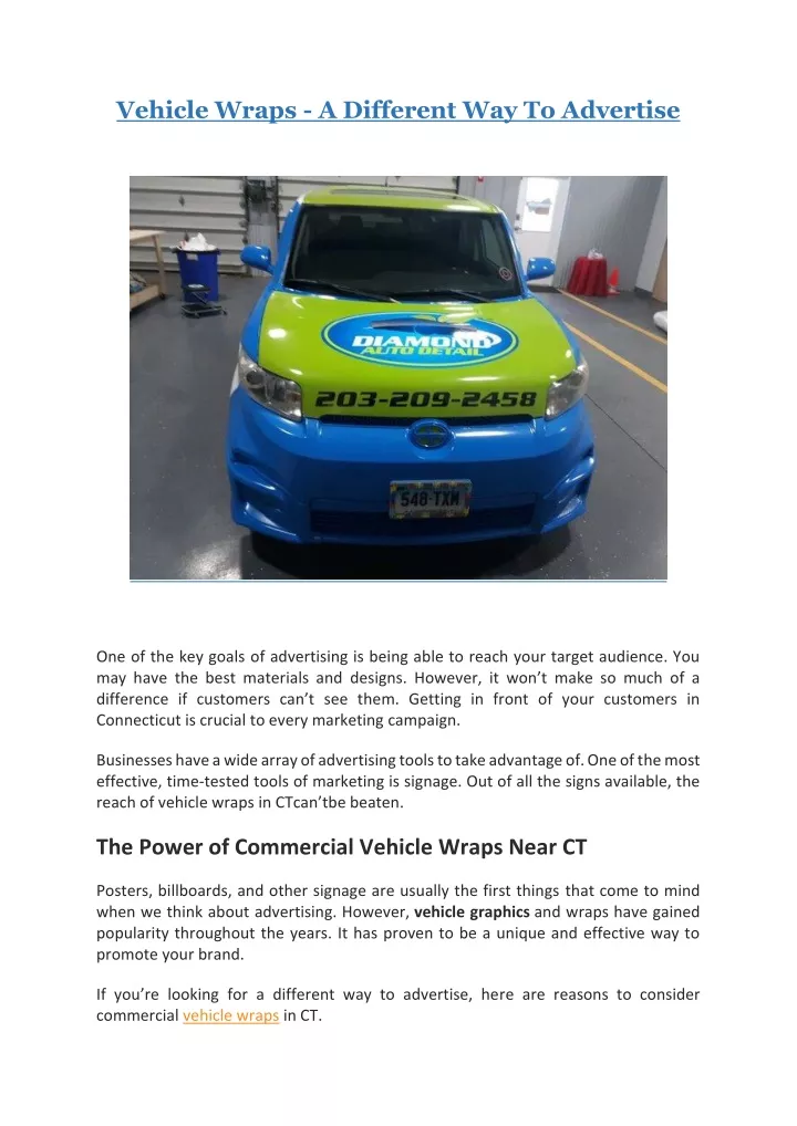 PPT - Vehicle Wraps - A Different Way To Advertise PowerPoint ...