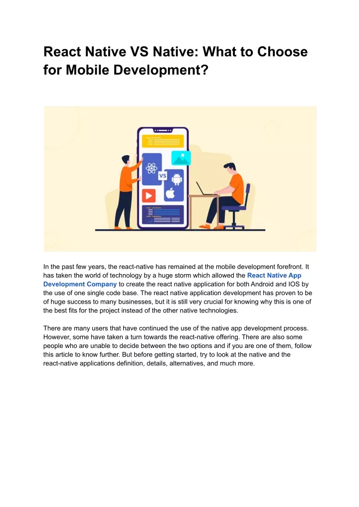 PPT - React Native VS Native What to Choose for Mobile Development ...