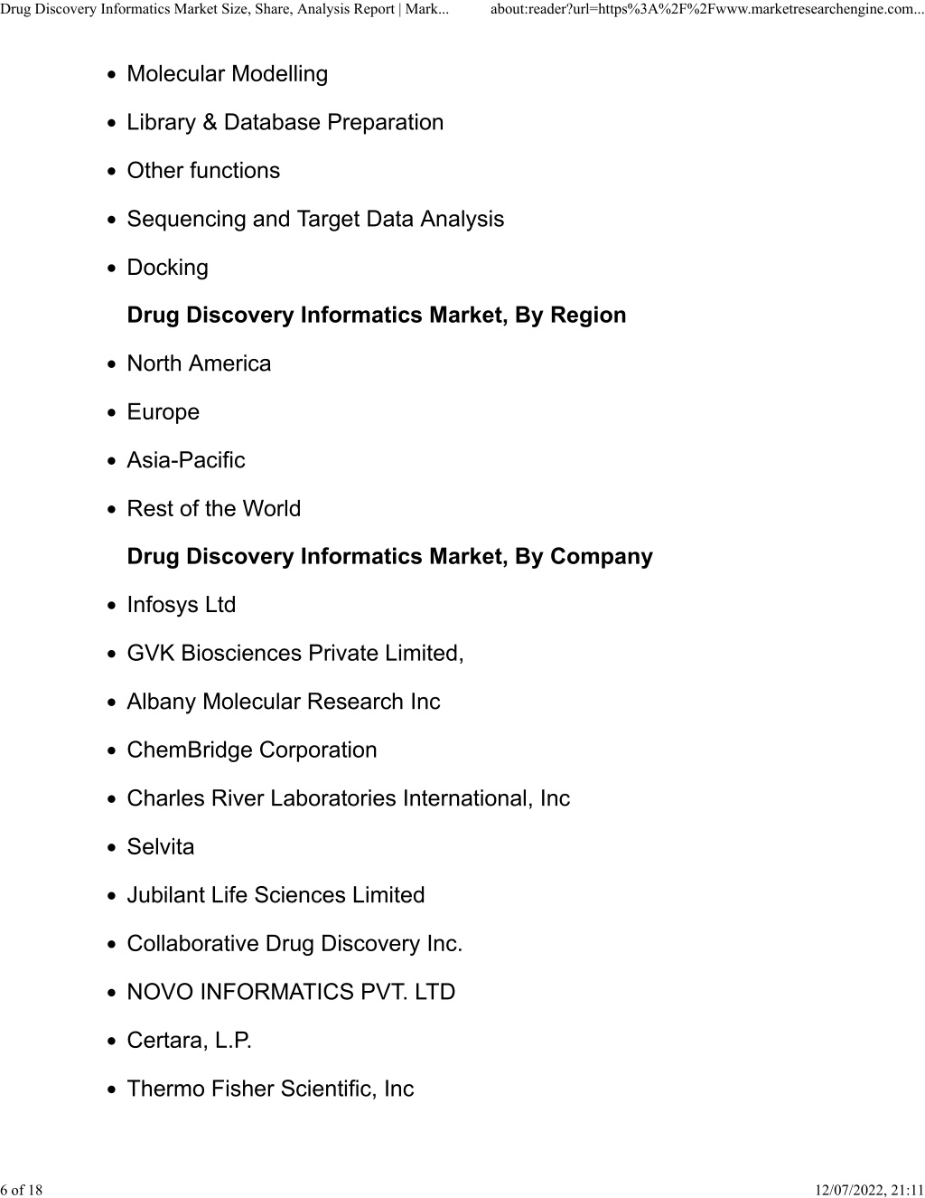 PPT - Drug Discovery Informatics Market PowerPoint Presentation, Free ...