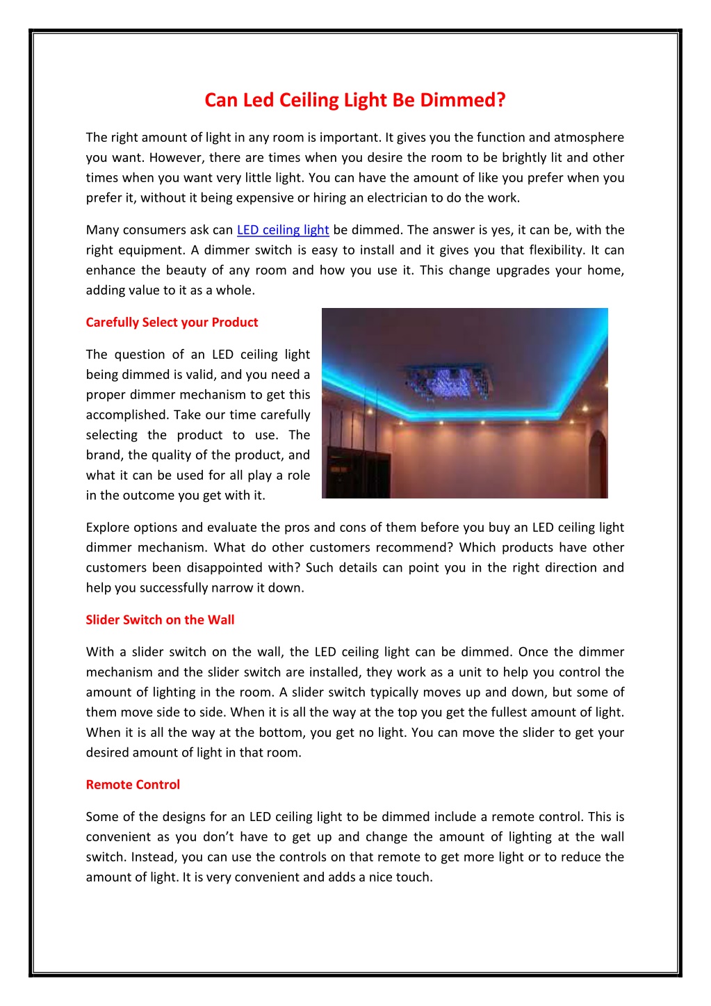 PPT Can Led Ceiling Light Be Dimmed? PowerPoint Presentation, free