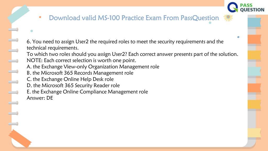 PPT - Free 2022 Update Microsoft MS-100 Exam Questions PowerPoint 