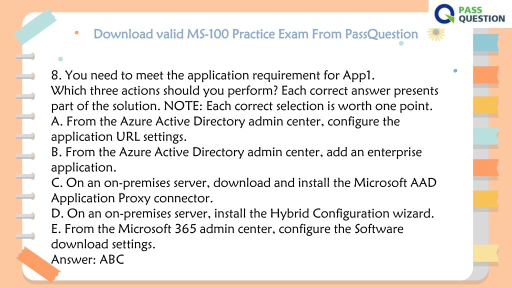 PPT - Free 2022 Update Microsoft MS-100 Exam Questions PowerPoint 