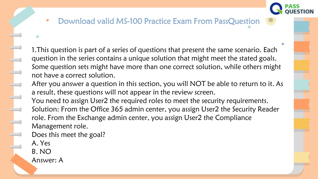 Exam MS-100 Review