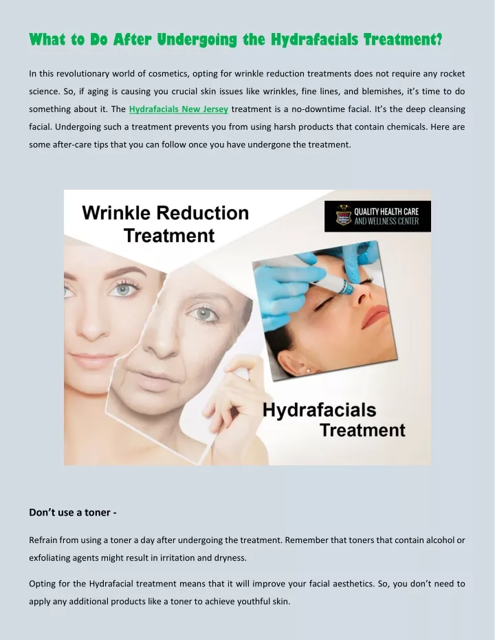 ppt-what-to-do-after-undergoing-the-hydrafacials-treatment-powerpoint