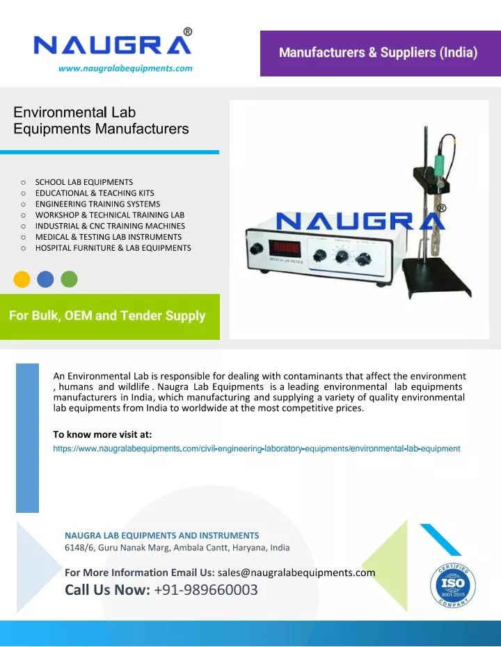PPT Environmental Lab Equipments Manufacturers PowerPoint
