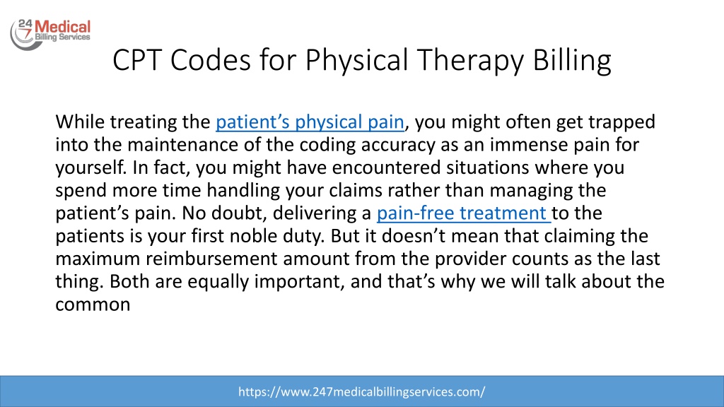 PPT CPT Codes for Physical Therapy Billing PowerPoint Presentation