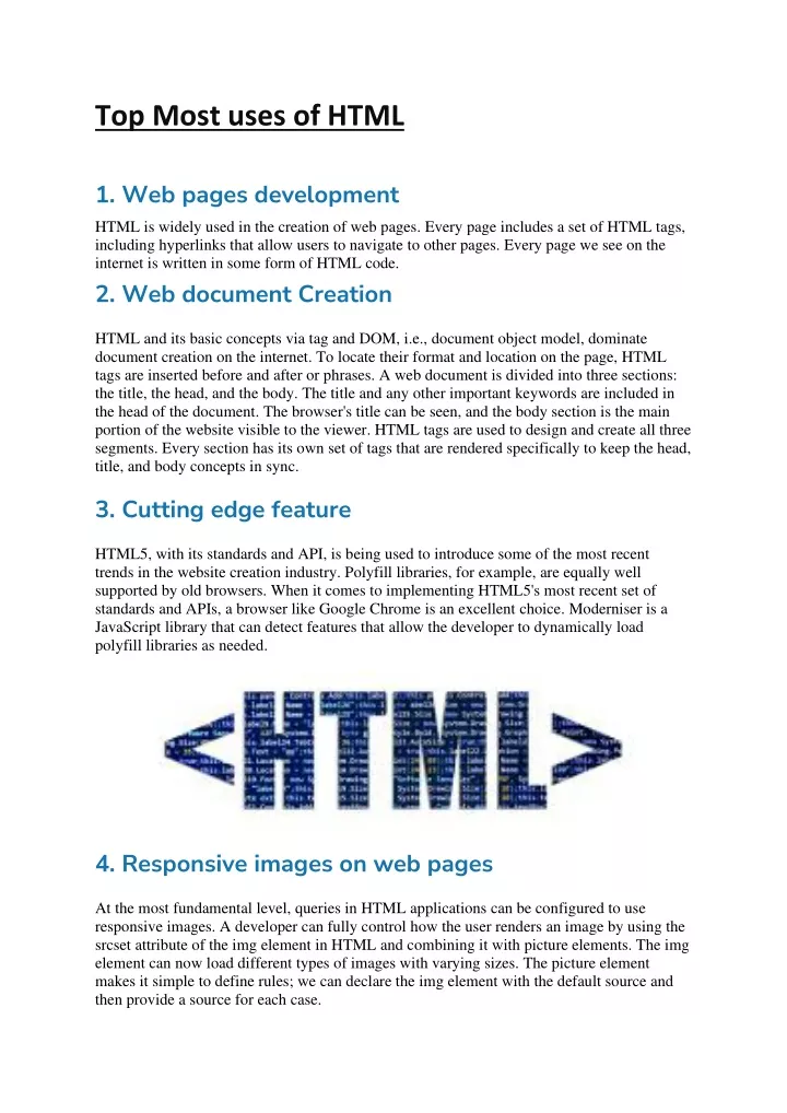 PPT - Top Most uses of HTMl PowerPoint Presentation, free download - ID ...