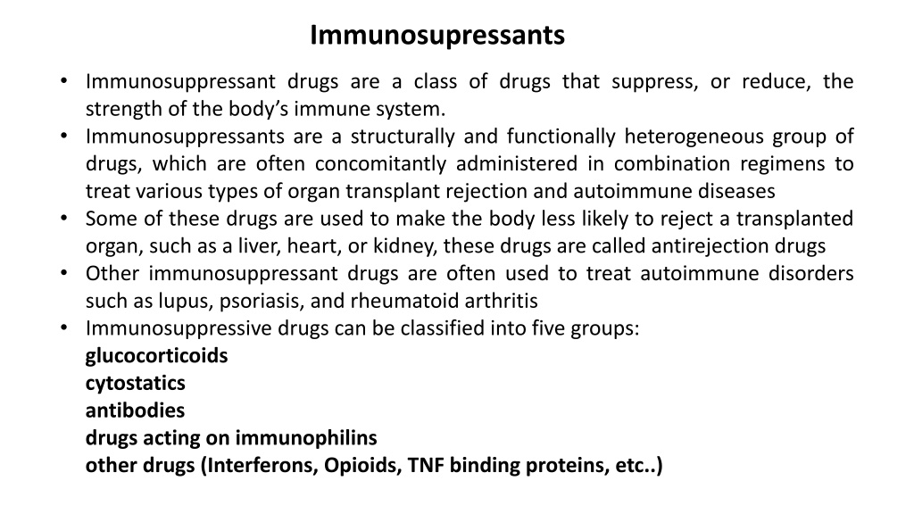 PPT - immunomodulators PowerPoint Presentation, free download - ID:11470432