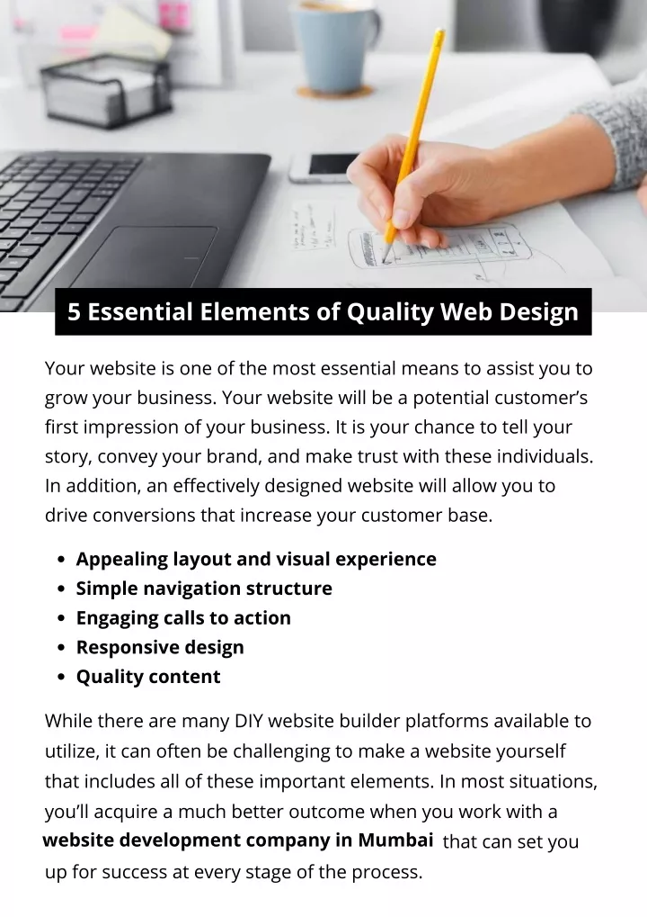 PPT   5 Essential Elements Of Quality Web Design PowerPoint