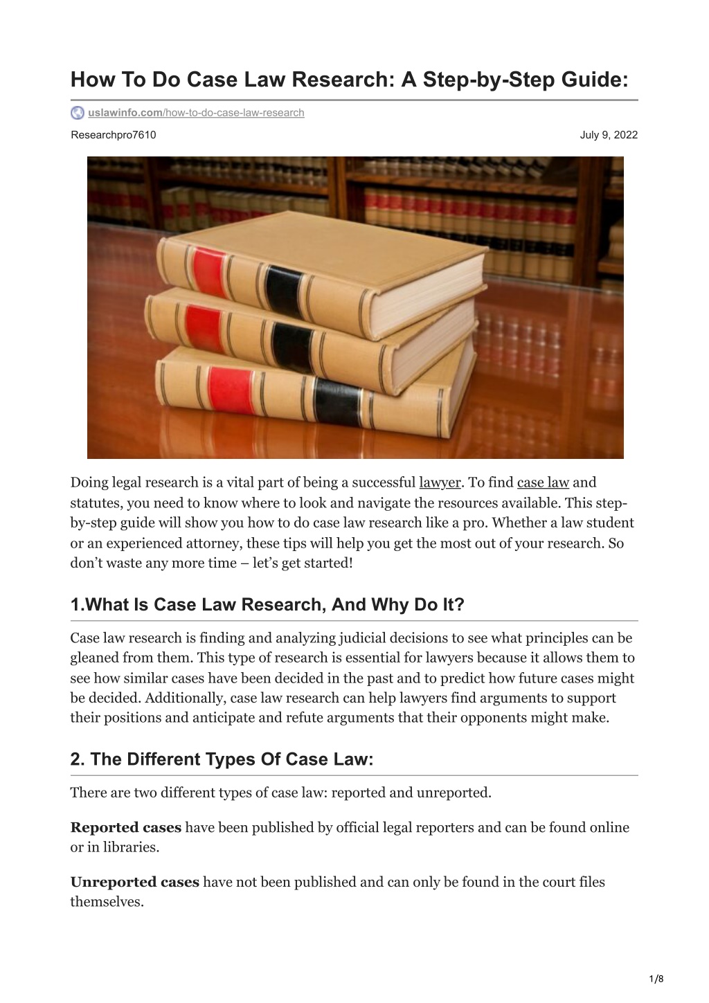 in case law research