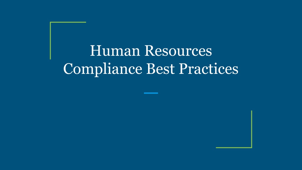 Hr Compliance Best Practices