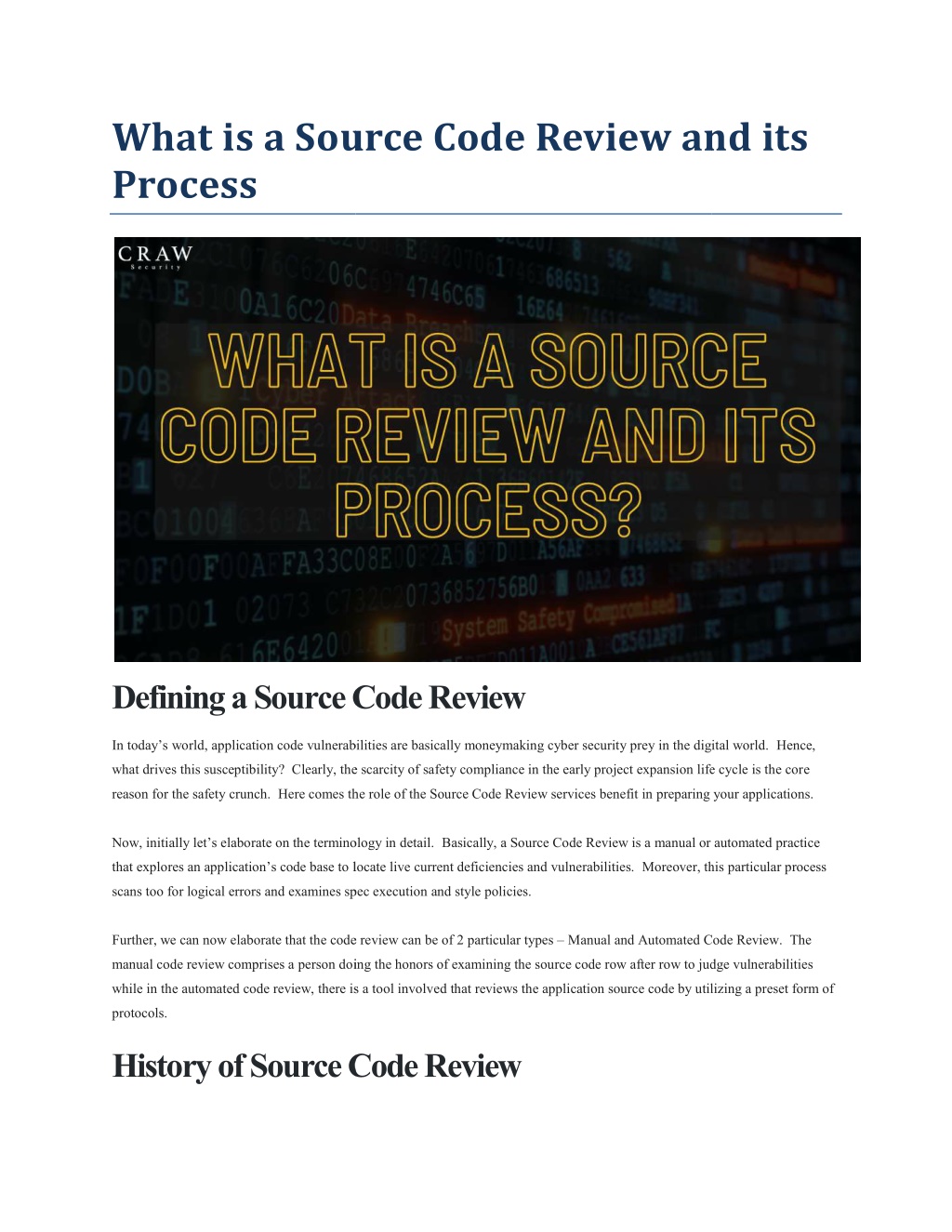 What Is A Source Code Review