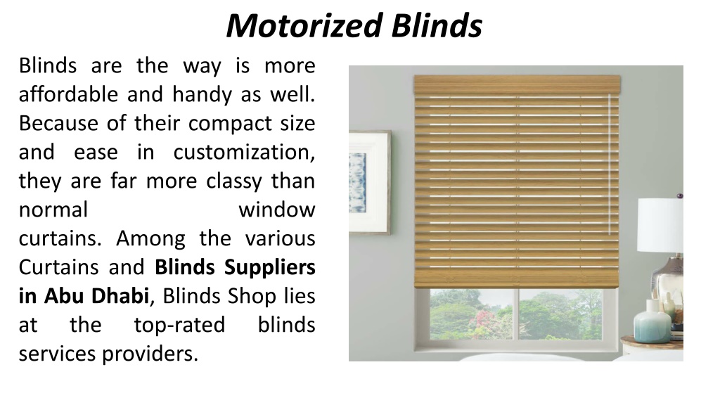 PPT - Motorized Blinds Abu Dhabi PowerPoint Presentation, Free Download ...