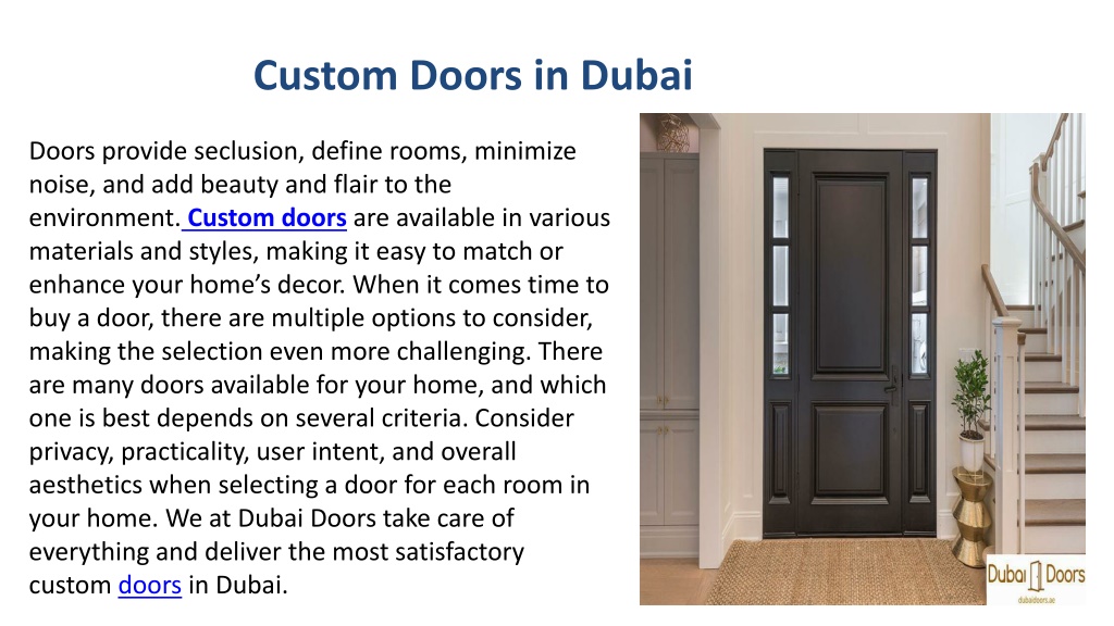 PPT custom doors dubaidoors.ae PowerPoint Presentation, free download