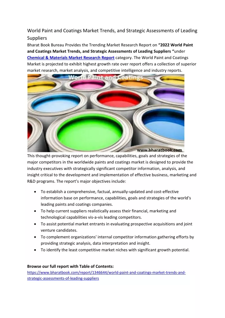 PPT - World Paint and Coatings Market Trends PowerPoint Presentation, free download - ID:11474268