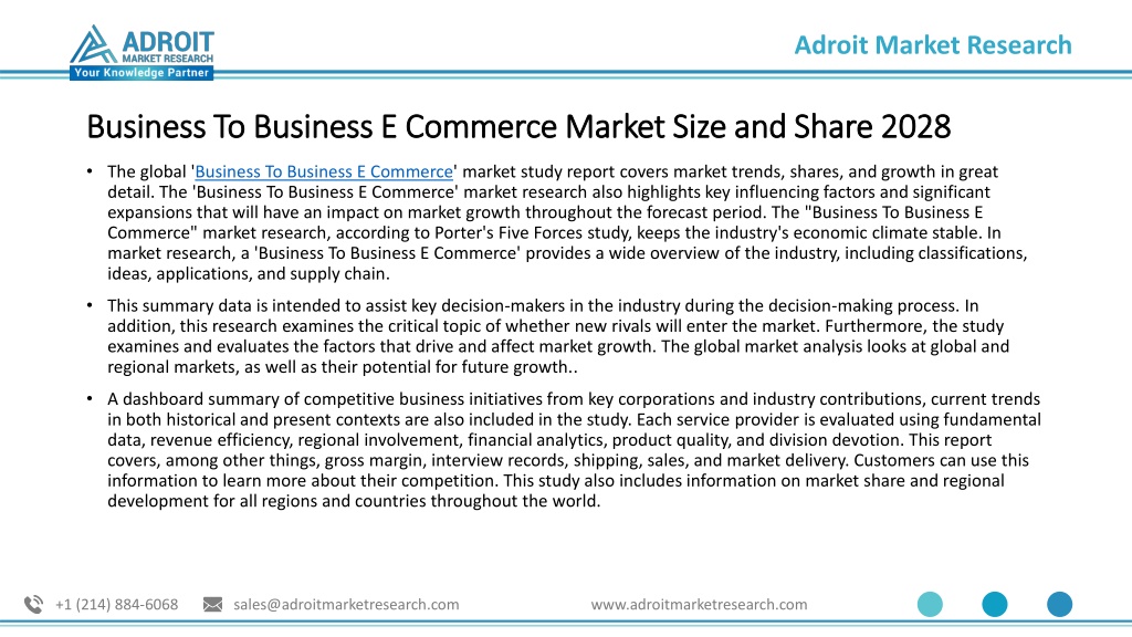 PPT - Business-to-Business E-commerce Market Scope,Demand Analysis ...