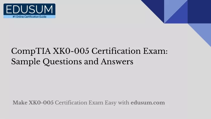 XK0-005 Examsfragen