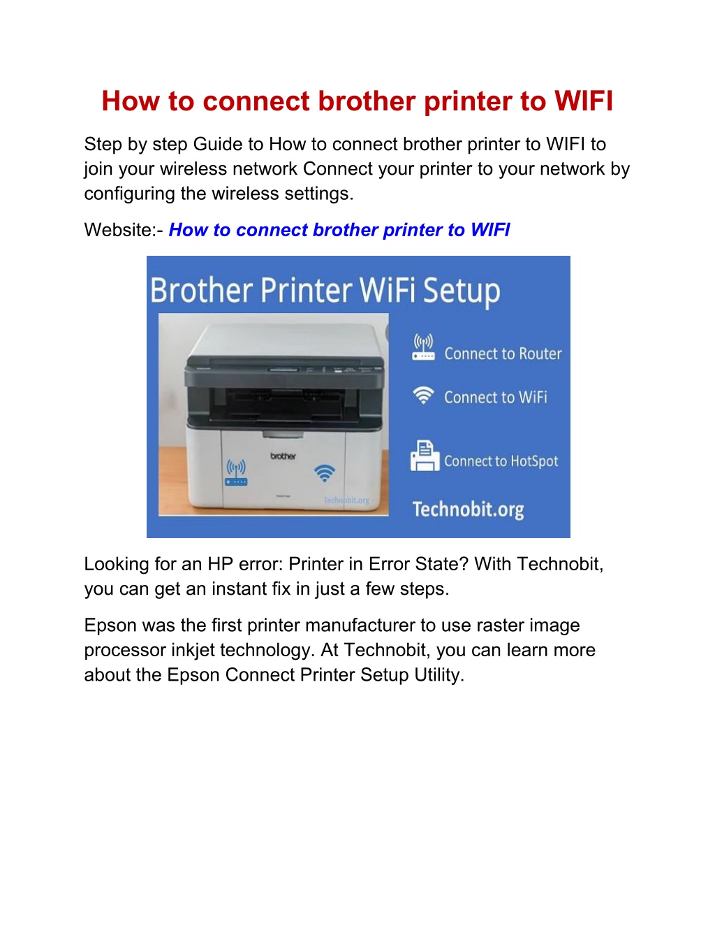 How to Connect Brother Printer to Wifi: Step-by-Step Guide