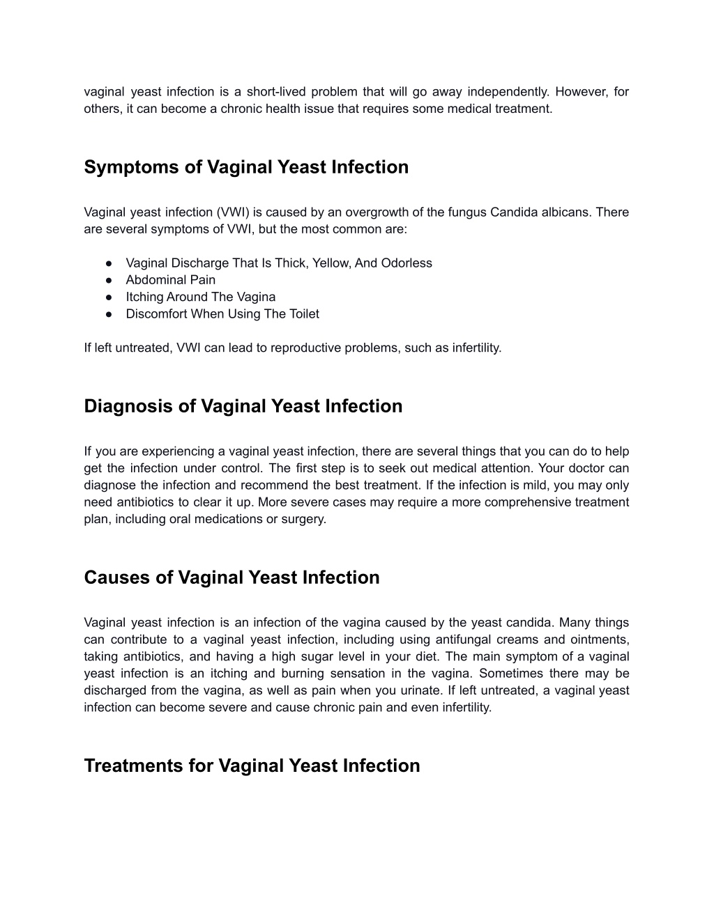 Ppt Symptoms Diagnosis Causes And Treatment For Vaginal Yeast