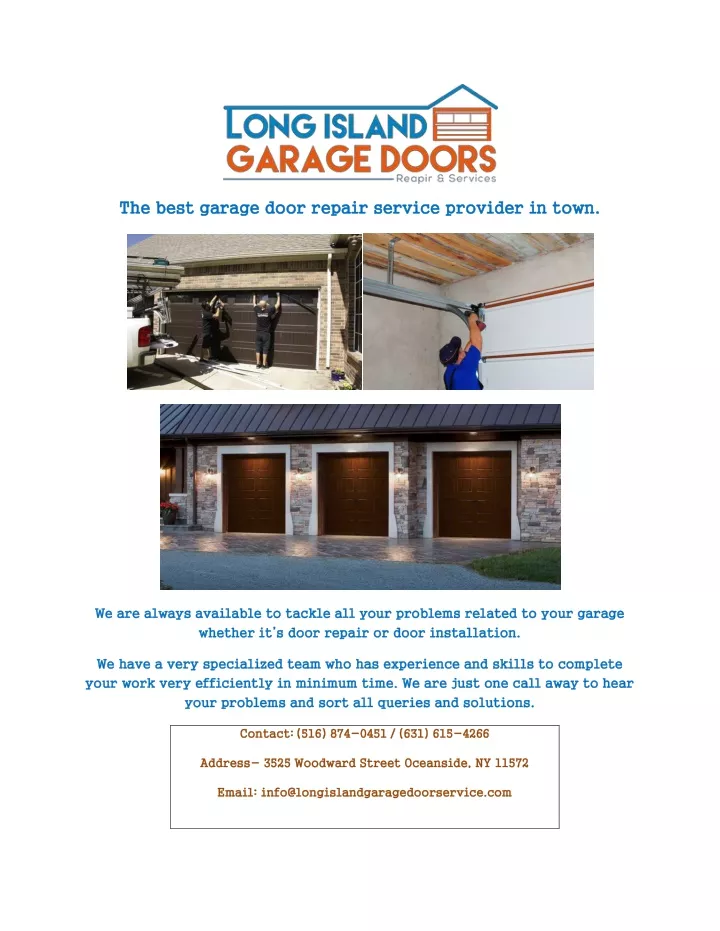 PPT Garage Doors Services Long Island PowerPoint Presentation Free   The Best Garage Door Repair Service Provider N 