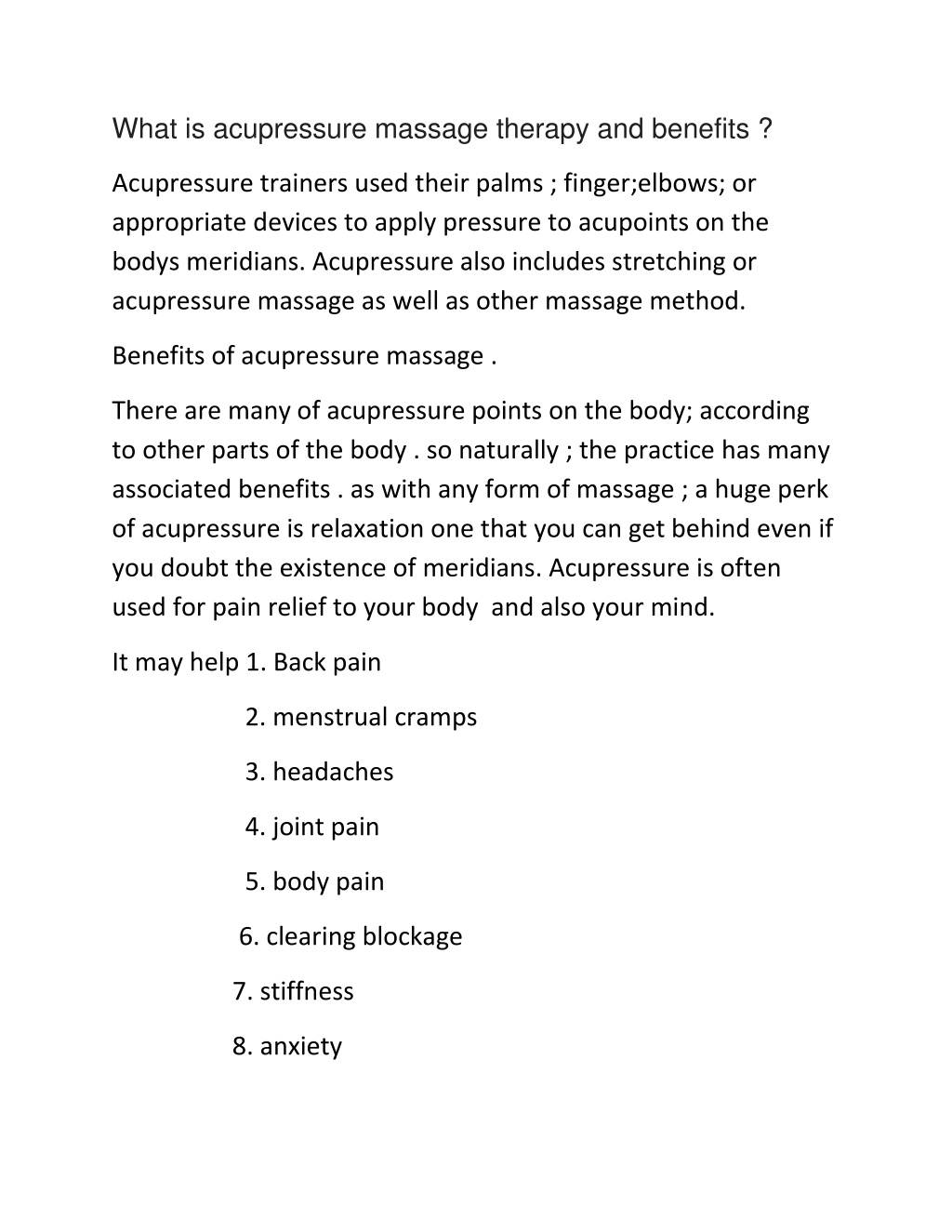 Ppt What Is Acupressure Massage Therapy Benefits Powerpoint Presentation Id11480443