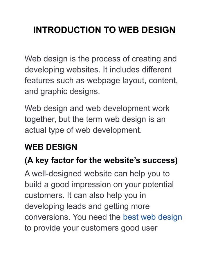 PPT - INTRODUCTION TO WEB DESIGN PowerPoint Presentation, free download ...