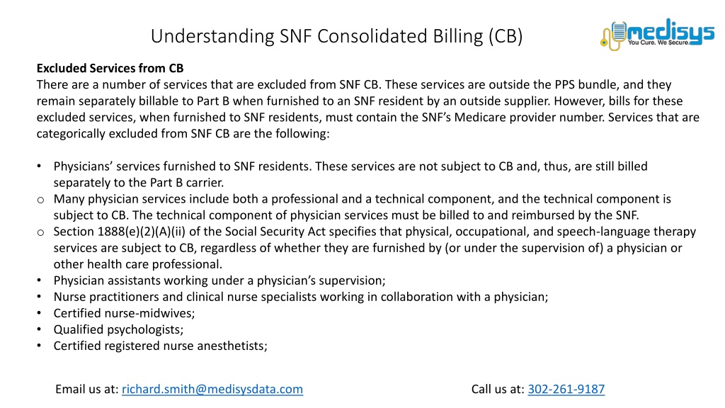 PPT Understanding SNF Consolidated Billing (CB) PowerPoint