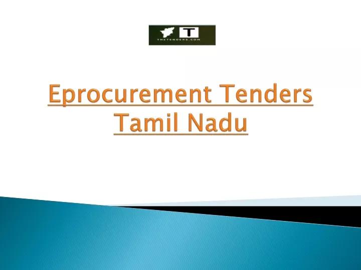 PPT eprocurement tenders tamil nadu PowerPoint Presentation, free