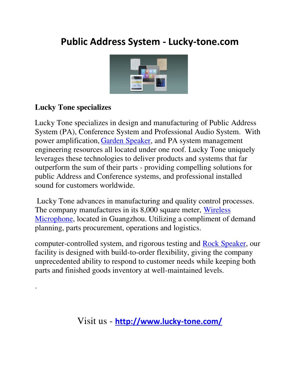 PPT Public Address System PowerPoint Presentation
