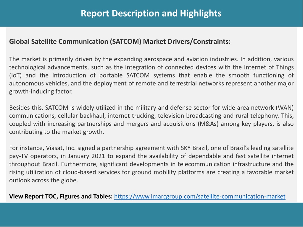 PPT - Satellite Communication (SATCOM) Market ,Industry Trends Report ...