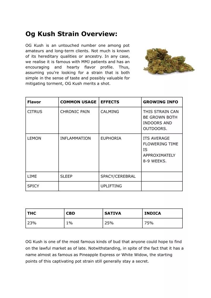 PPT - OG Kush Strain Review And Detailed Information PowerPoint ...