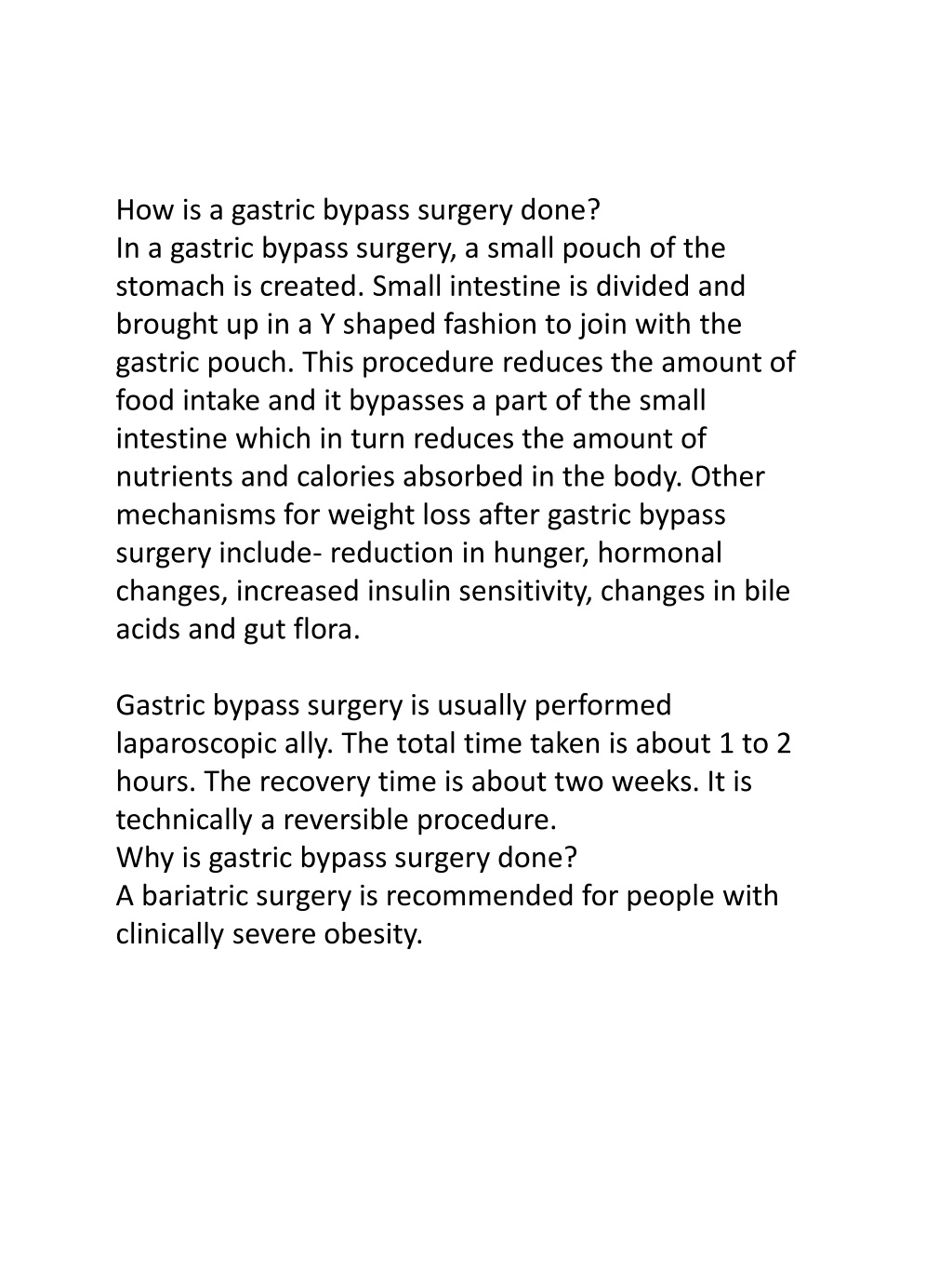 Ppt Gastric Bypass Surgery And Its Procedure Powerpoint Presentation Id11488051 2400